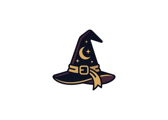 Minimalist Witch Hat Illustration
