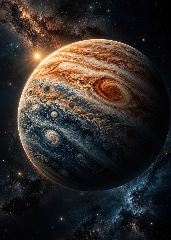 Majestic Jupiter in Deep Space