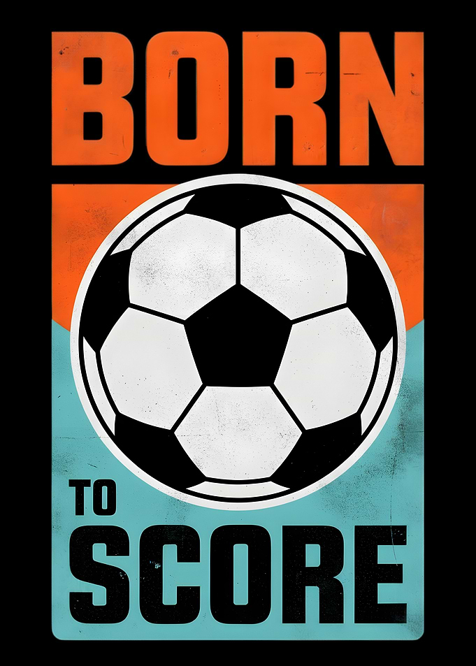 Born To Score Soccer Poster