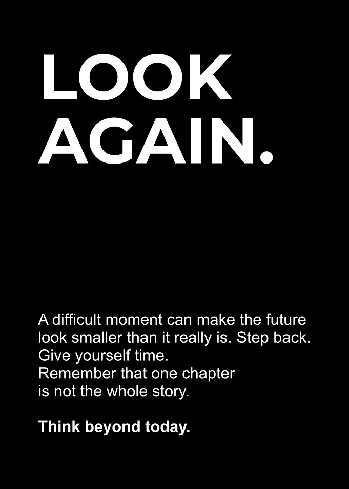 Look Again Inspirational Quote Poster