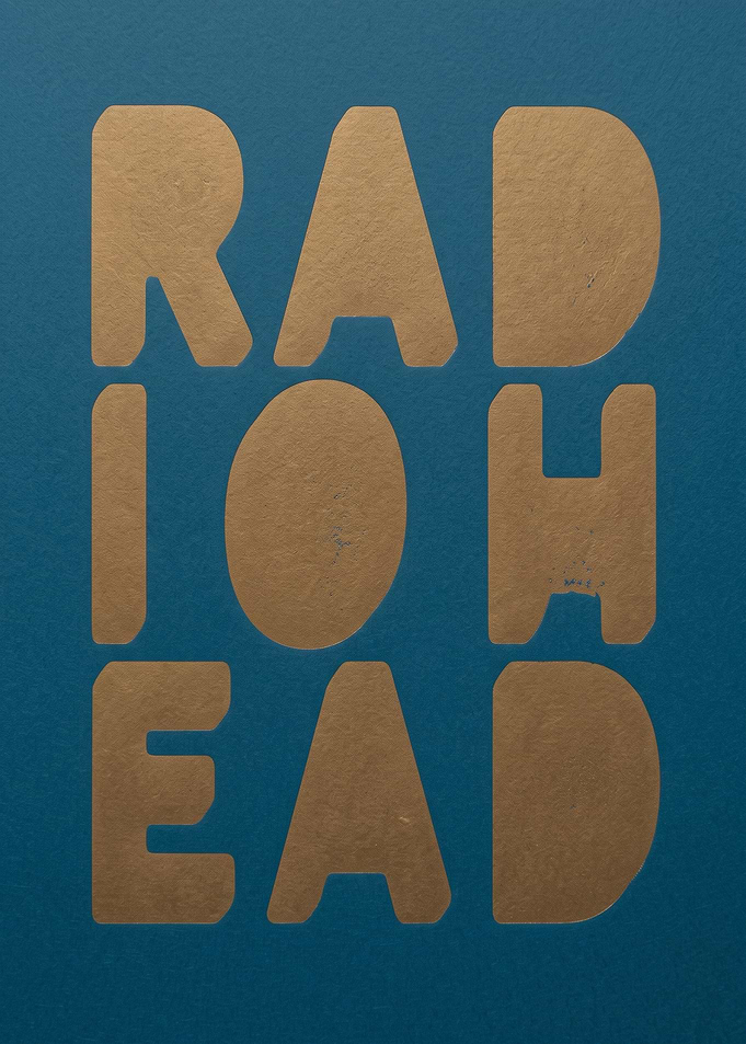 Radiohead Gold Text Art Poster