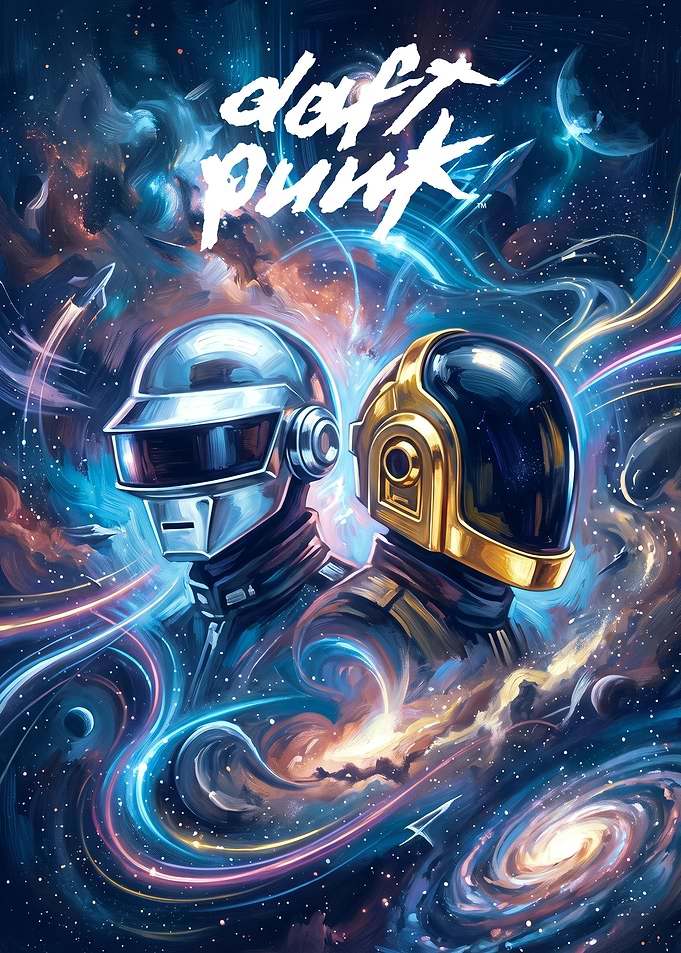 Daft Punk Cosmic Space Art
