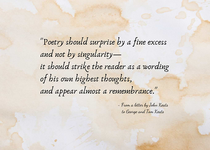 John Keats Poetry Quote Art