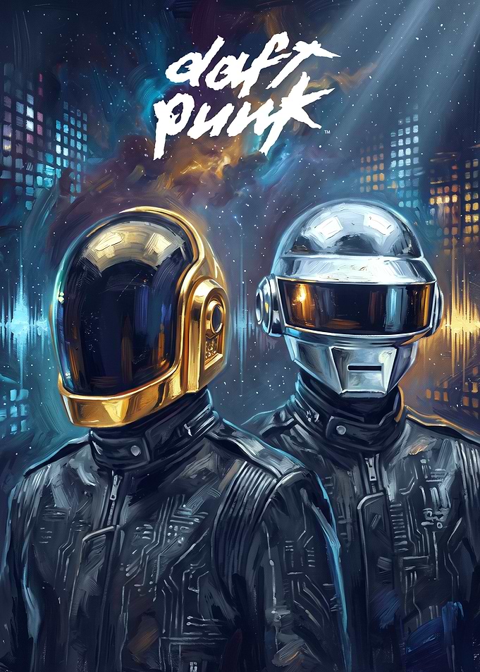 Daft Punk Electronic Music Duo Portrait