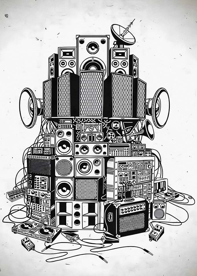 Massive Stack of Audio Equipment