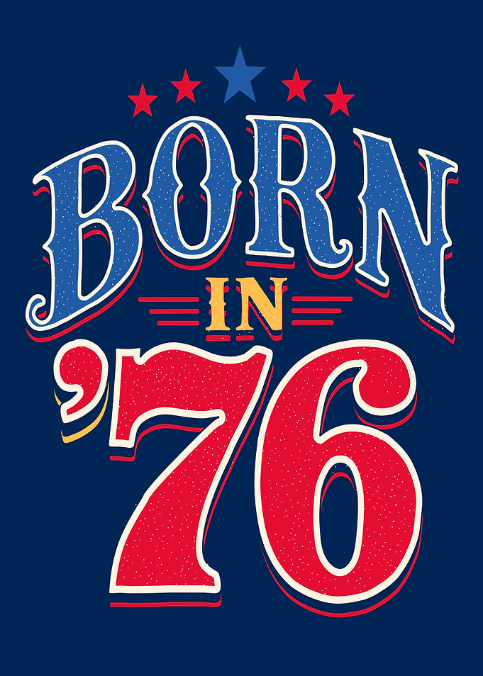 Born in 76 Vintage Graphic