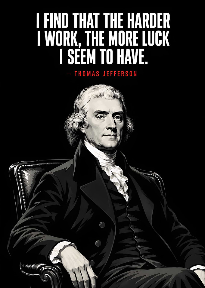 Thomas Jefferson Inspirational Quote Poster