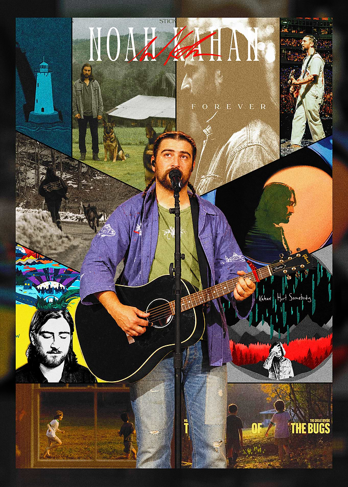 Noah Kahan Music Collage Poster