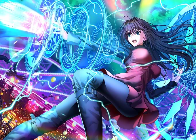 Anime Girl Casting Magic Spell