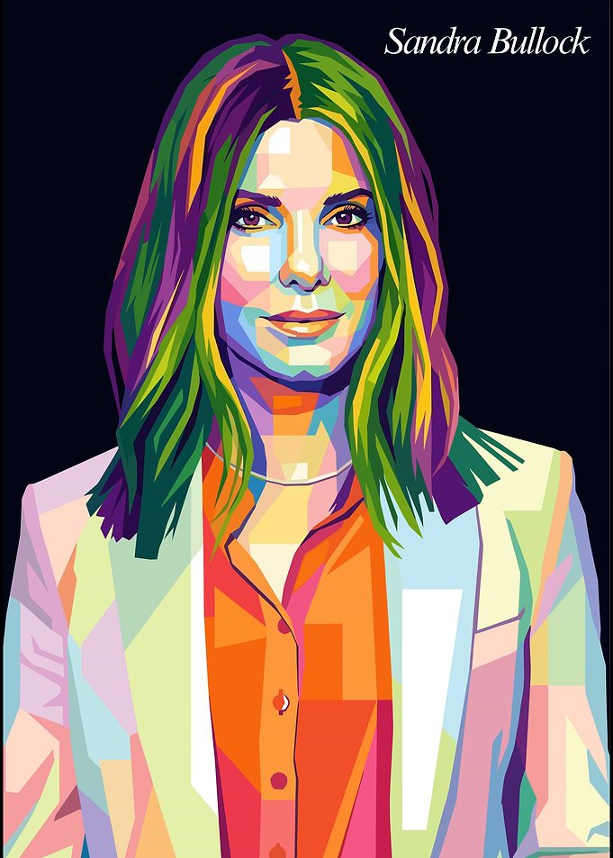 Sandra Bullock Pop Art Portrait
