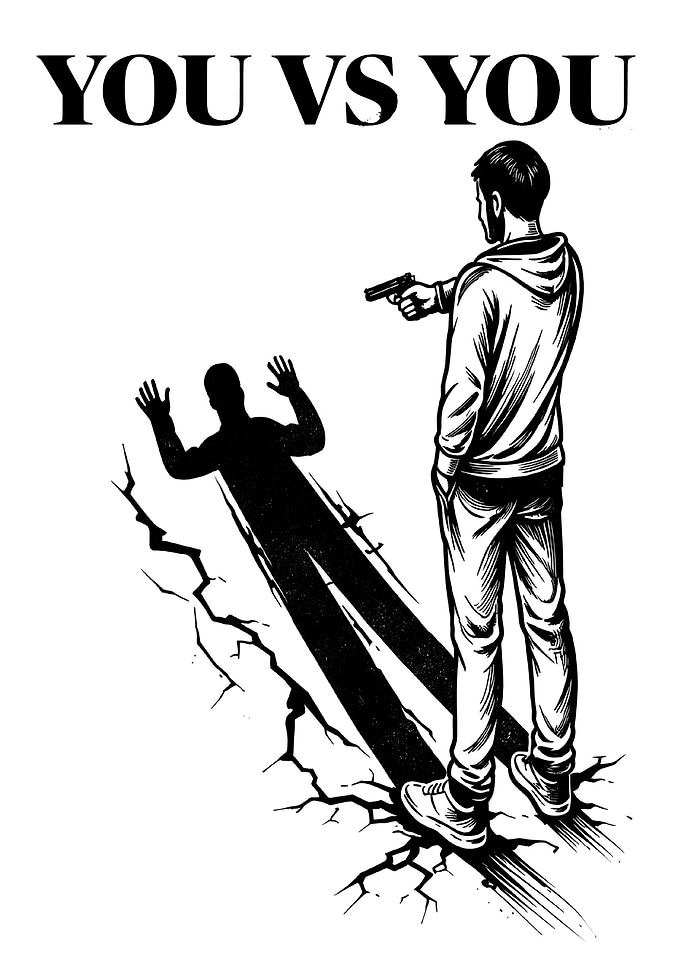 You vs You Conceptual Illustration
