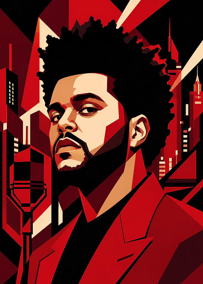The Weeknd Pop Art Portrait