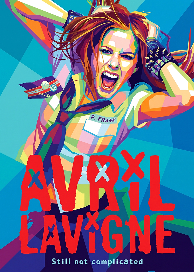 Avril Lavigne Pop Art Portrait Poster