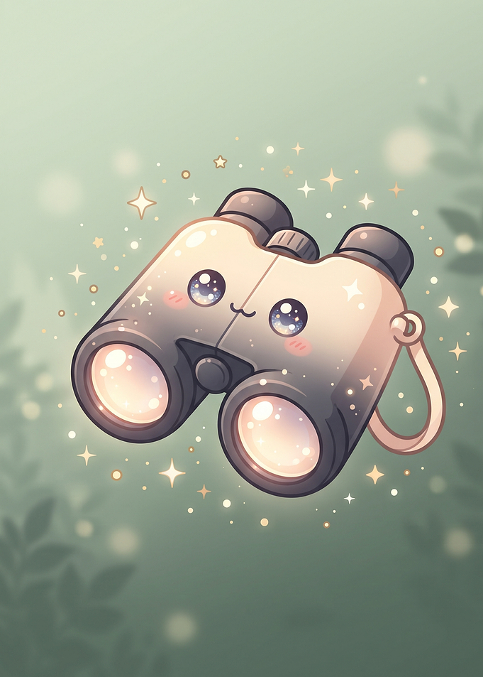 Cute Kawaii Binoculars Illustration