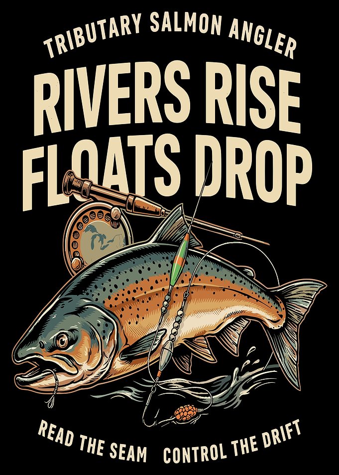 Tributary Salmon Angler Fishing Graphic