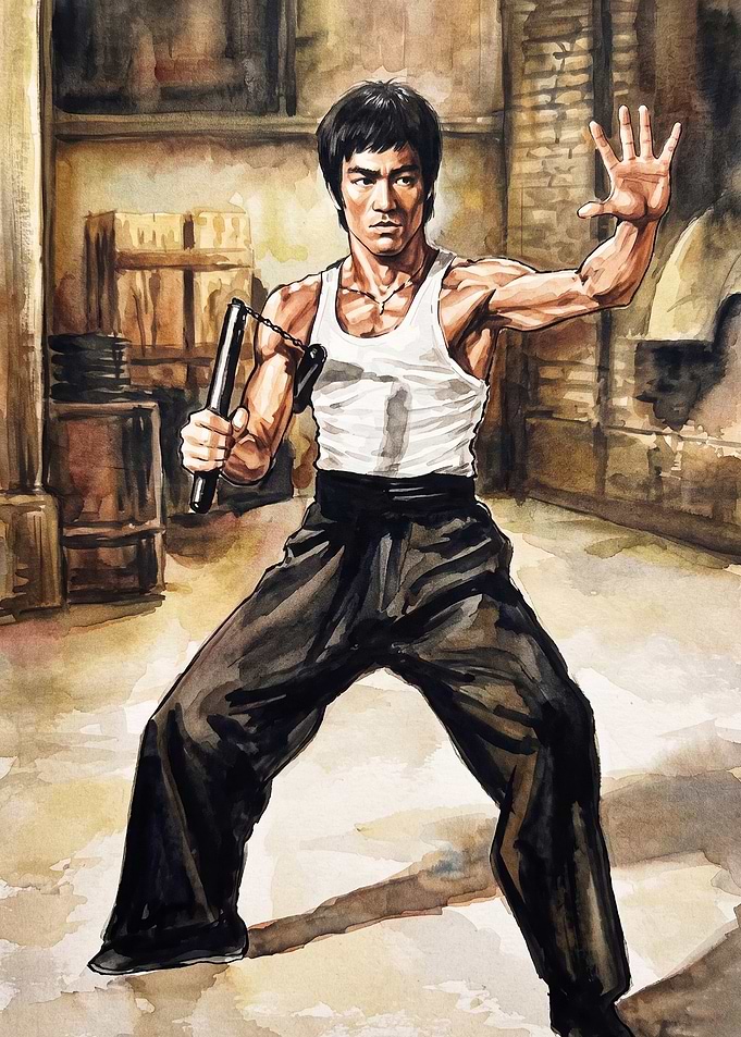 Martial Arts Master Nunchuck Poster