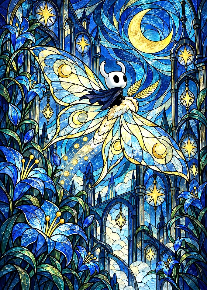 Hollow Knight Stained Glass Art