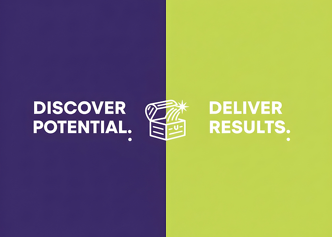 Discover Potential Deliver Results Graphic