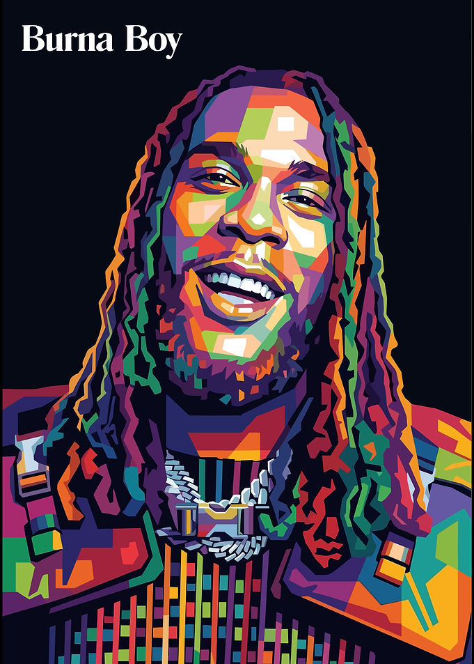 Burna Boy Pop Art Portrait