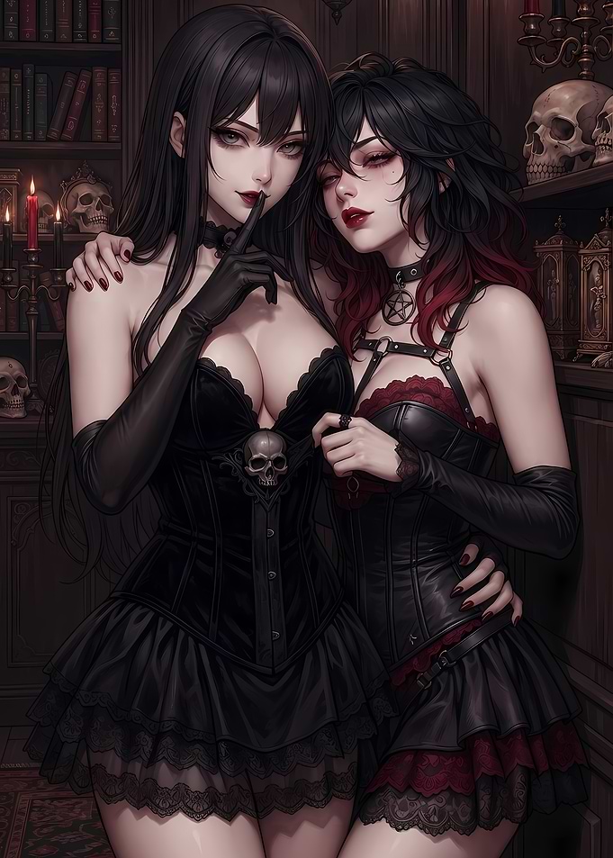 Sexy Halloween Goth Girls Anime Vampire Lady