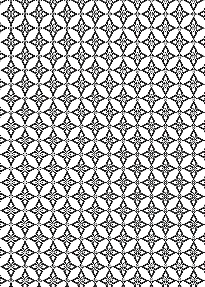 Black and White Geometric Star Pattern