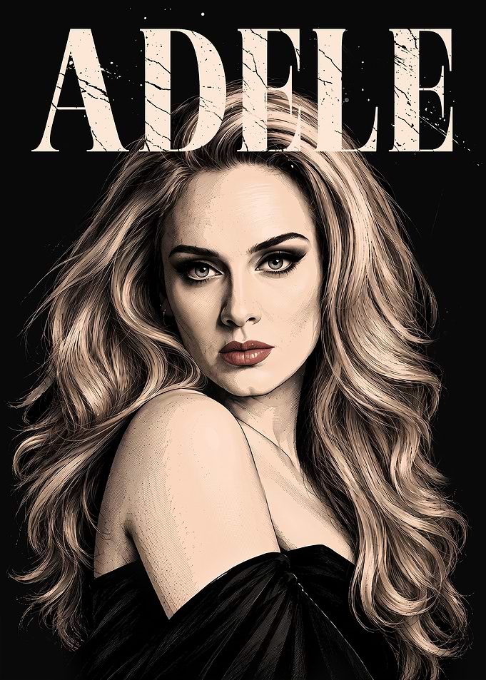 Adele Portrait Poster