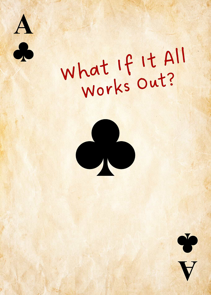 Ace of Clubs Inspirational Quote Card Vintage Poker Player