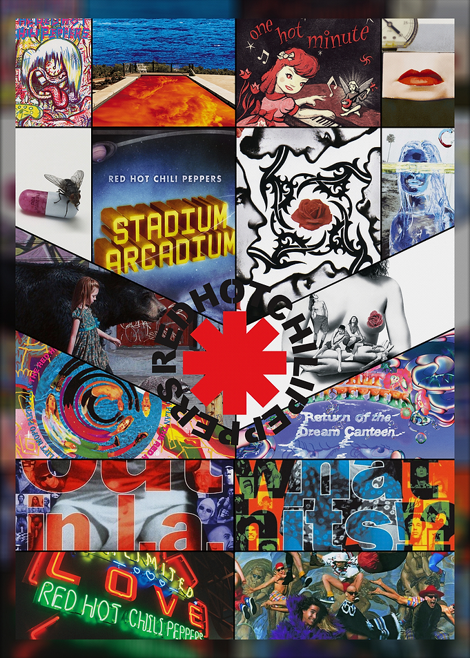 Red Hot Chili Peppers Album Collage
