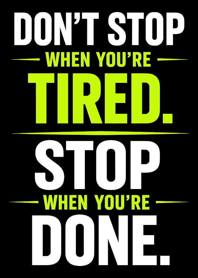 Inspirational Fitness Quote Poster