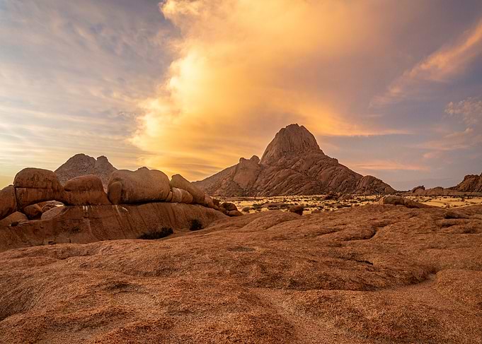 Spitzkoppe Desert Landscape at Sunset