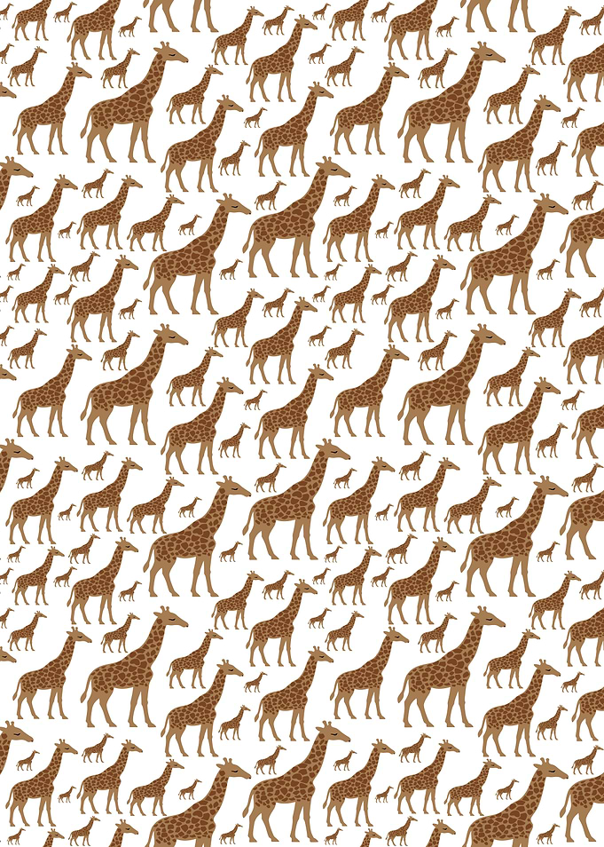Seamless Giraffe Pattern Illustration