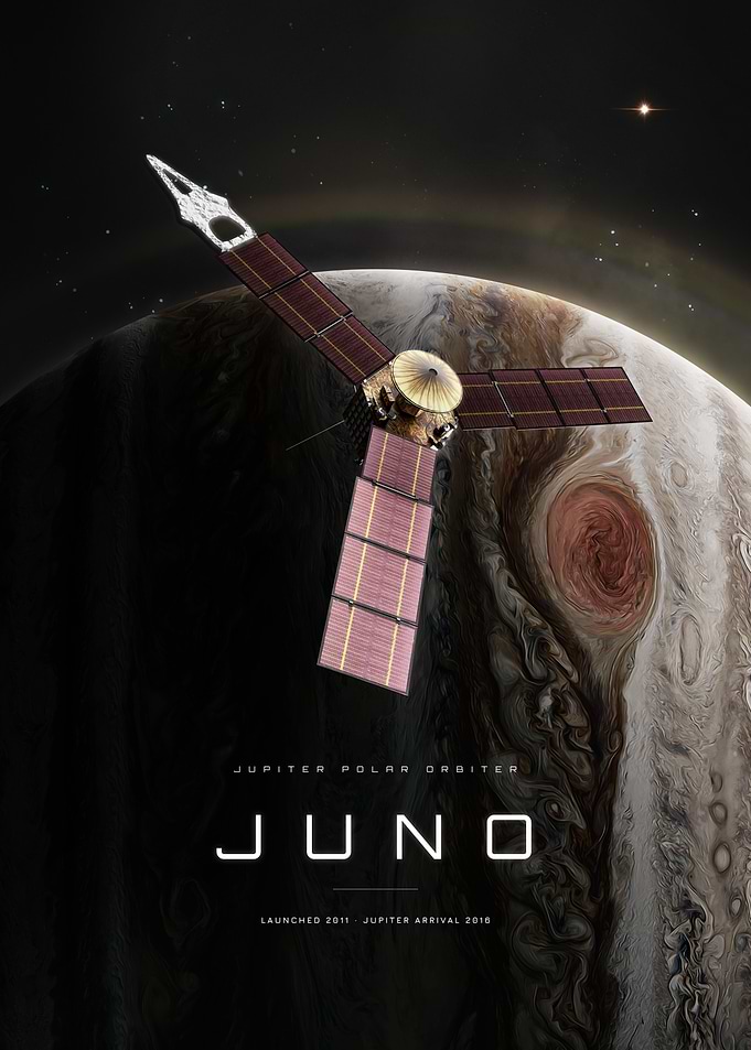 Juno Spacecraft Jupiter Mission Poster