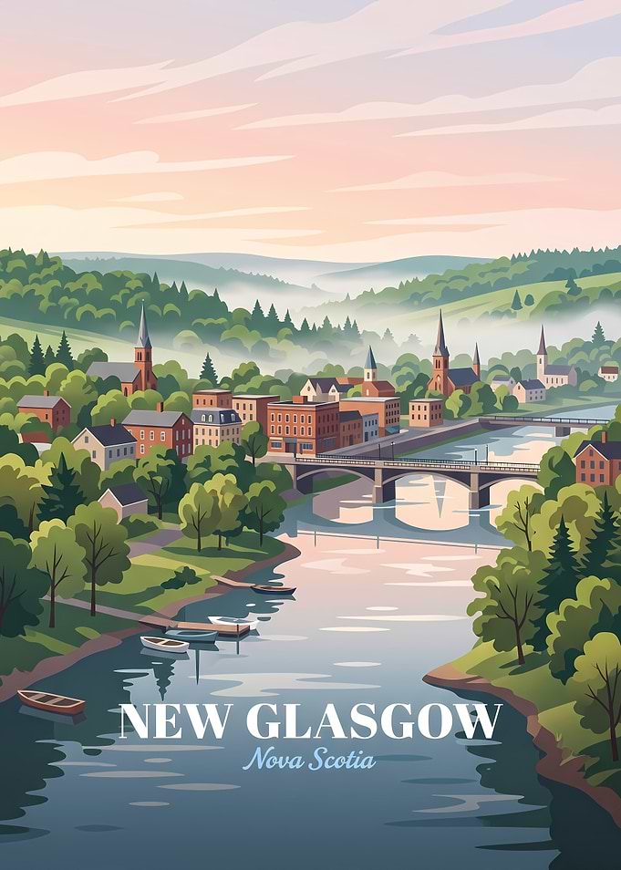 New Glasgow Nova Scotia Travel Poster