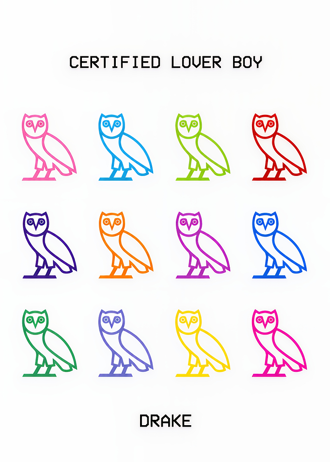 Certified Lover Boy Drake Owl Poster