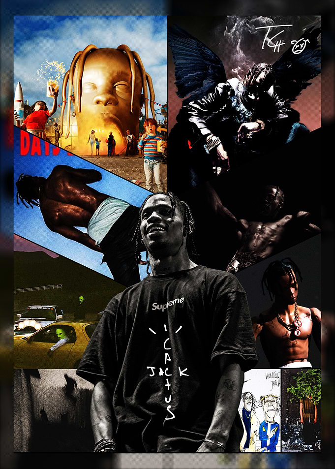 Travis Scott Collage Poster