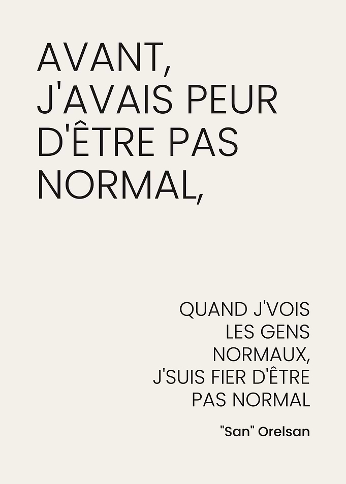 Orelsan Quote Minimalist Poster