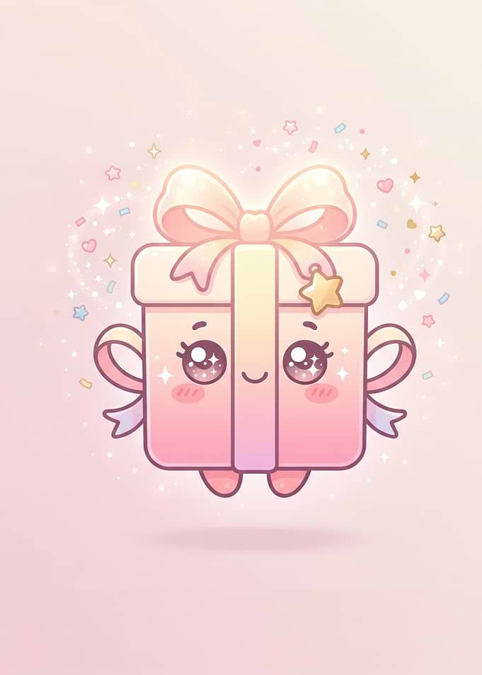 Cute Kawaii Pastel Gift Box