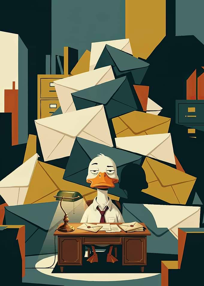 Overworked Duck Office Worker
