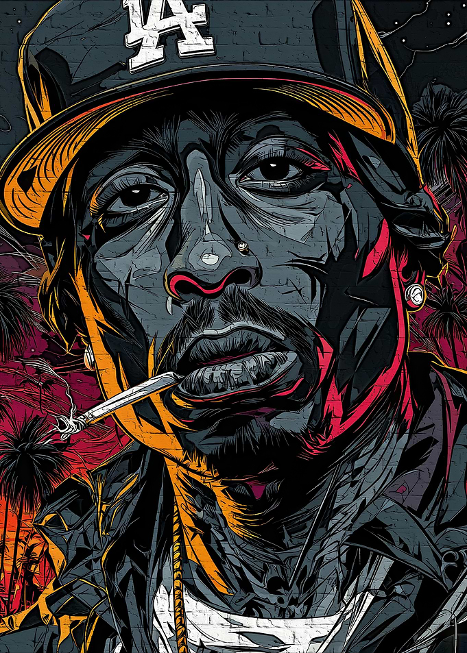 Stylized Portrait of Lil Wayne