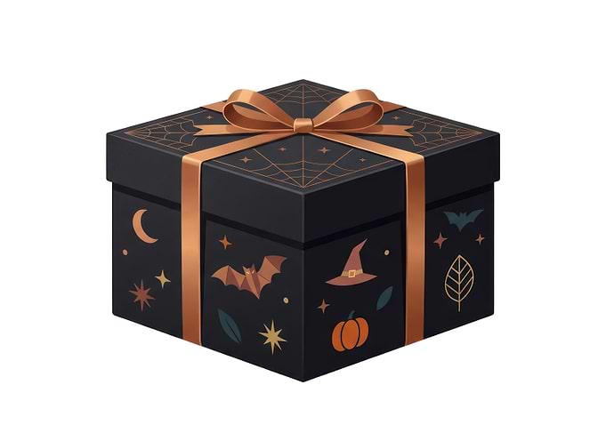 Halloween Themed Black Gift Box