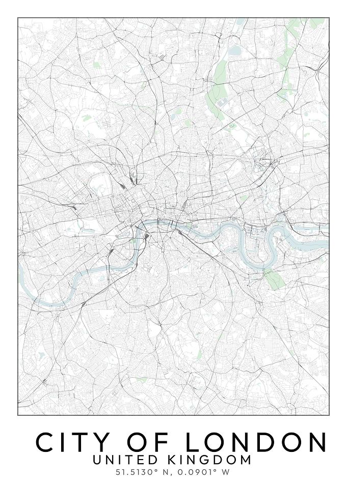 Minimalist Map of London