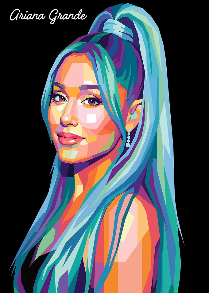 Ariana Grande Pop Art Portrait