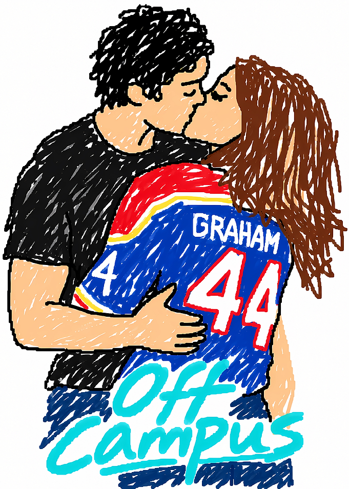 Off Campus Graham 44 Kissing Illustration