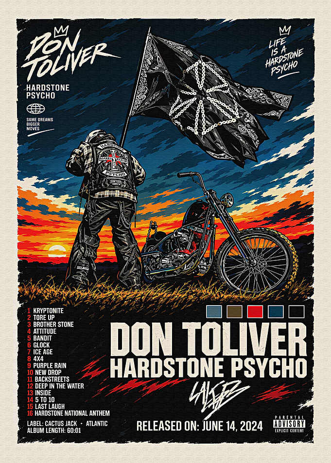 Don Toliver Hardstone Psycho Album Poster