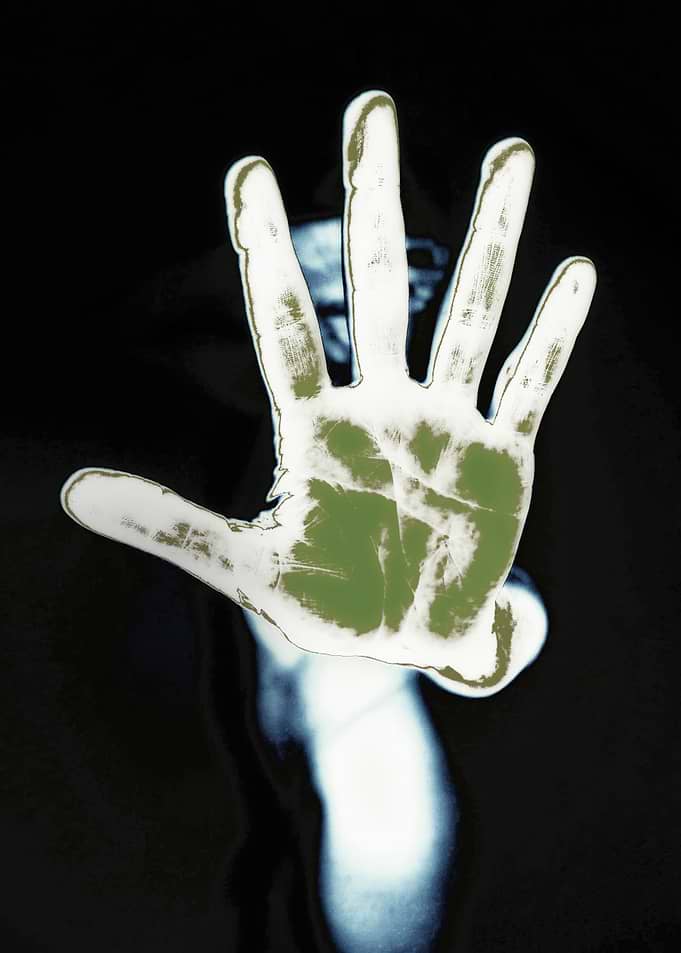 Inverted Hand Gesture Silhouette