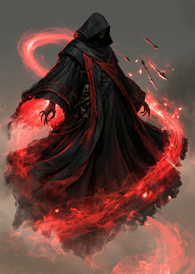 Dark Necromancer Summoning Red Magic