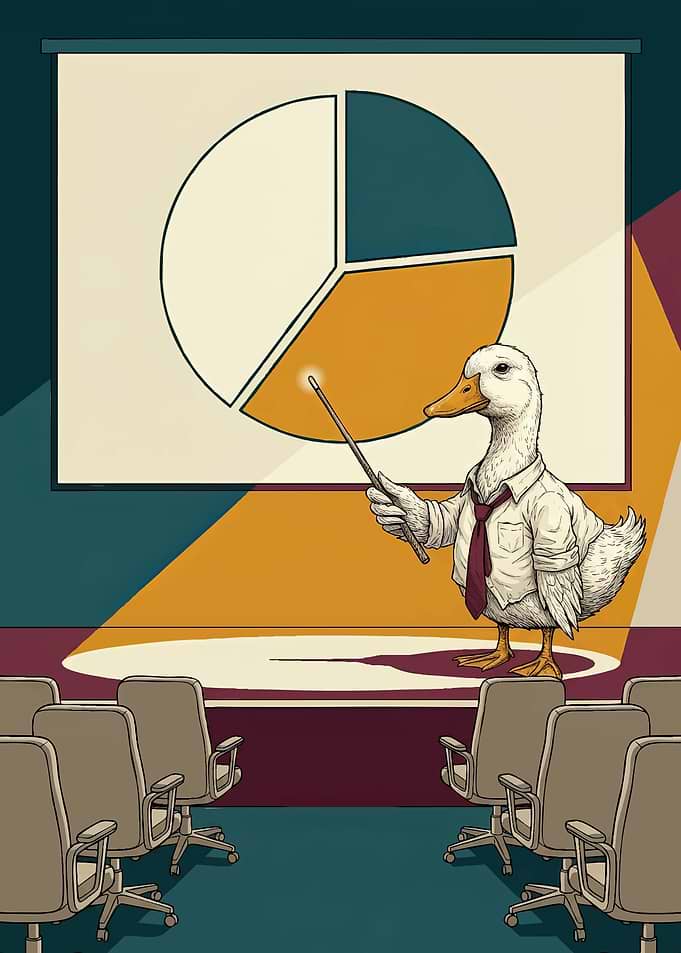 Business Duck Giving a Presentation