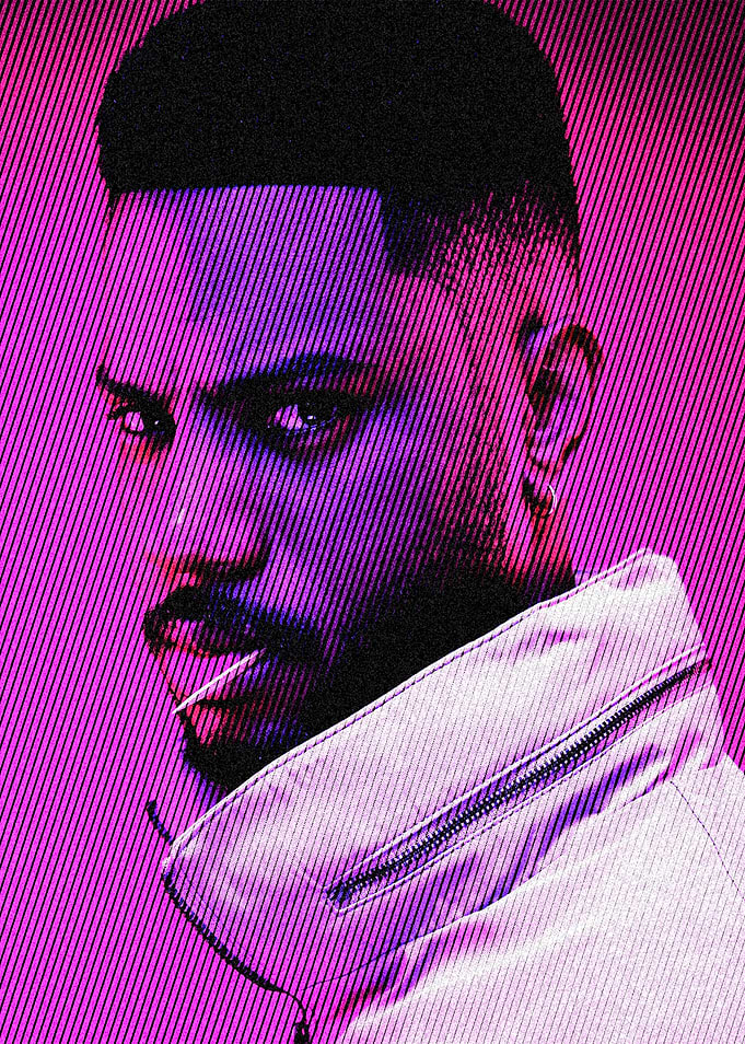 bryson tiller Neon Portrait