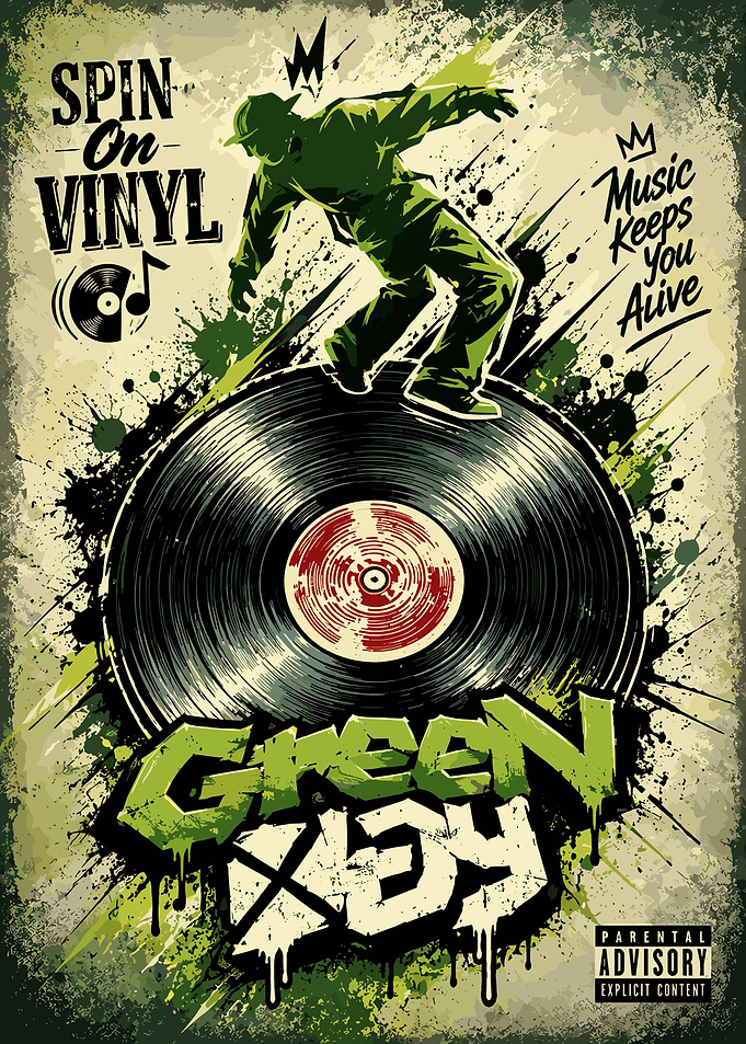 Green Day Vinyl Music Poster