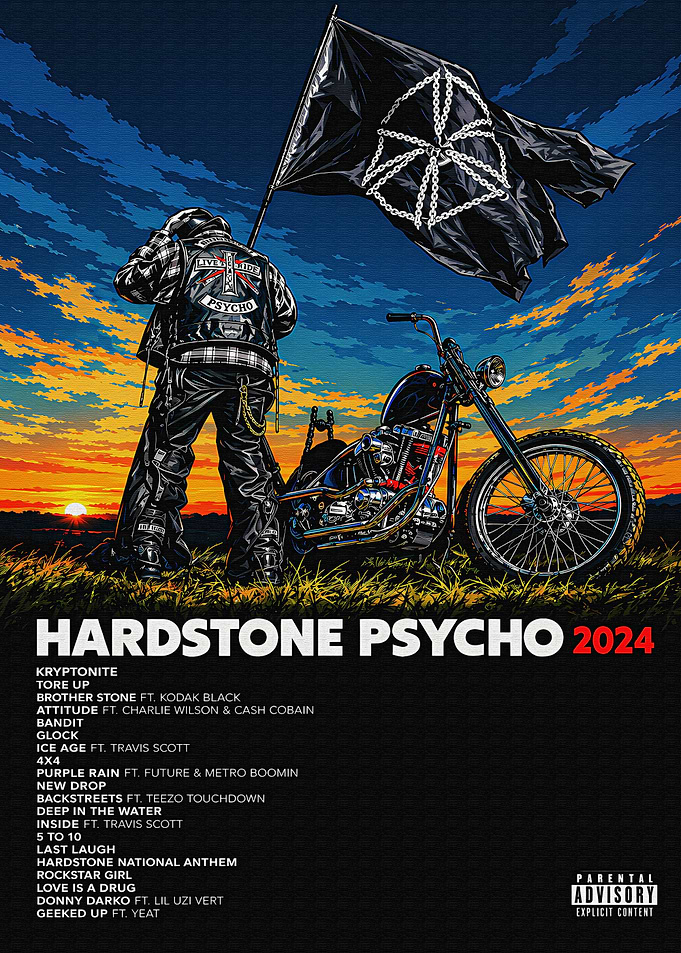Hardstone Psycho 2024 Album Poster